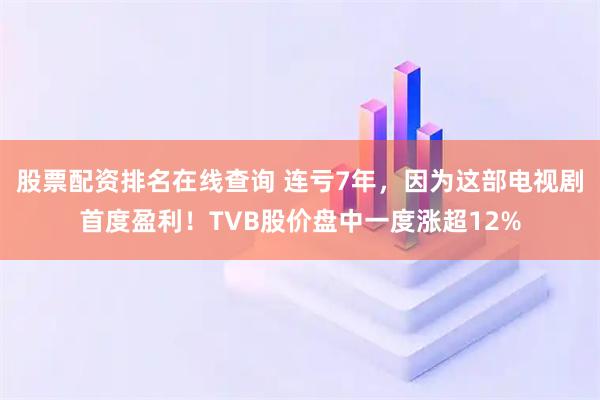 股票配资排名在线查询 连亏7年，因为这部电视剧首度盈利！TVB股价盘中一度涨超12%